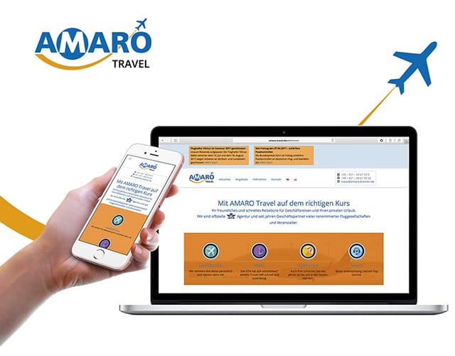 Amaro Travel Website Projekt
