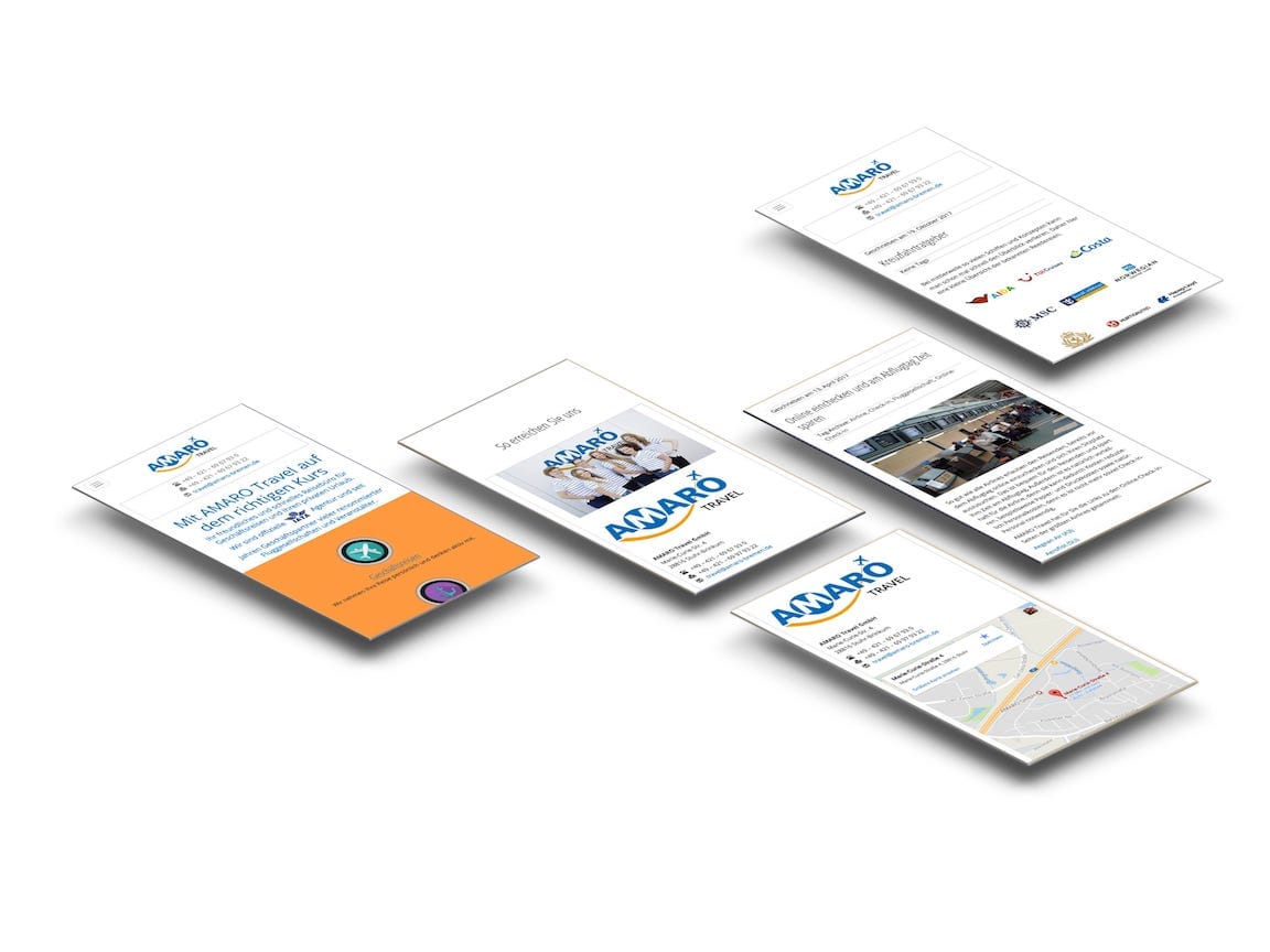 Amaro Travel Webdesign