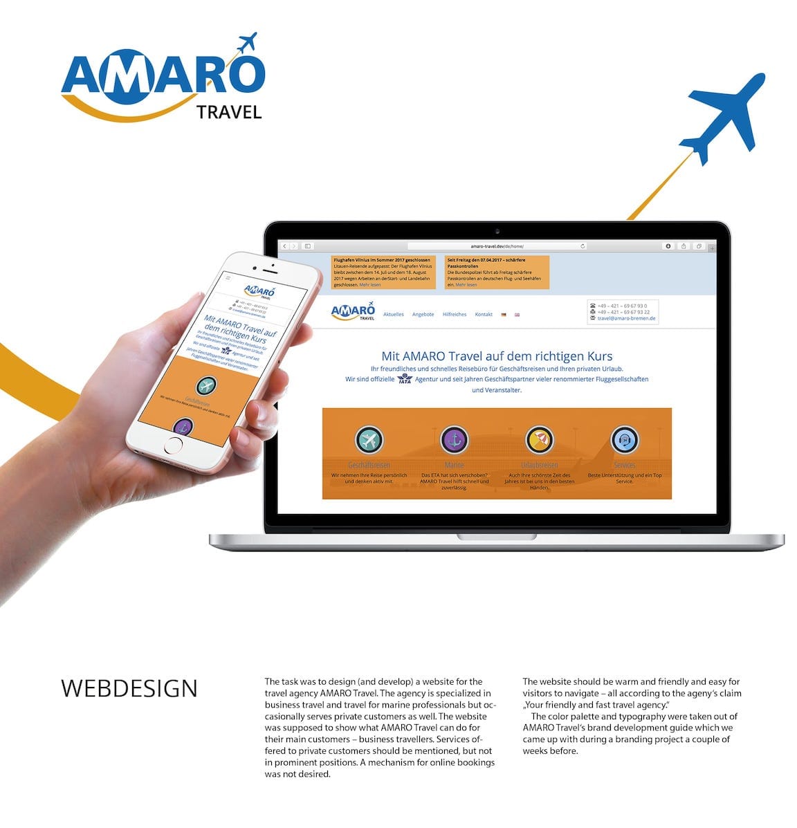 Amaro Travel Webdesign