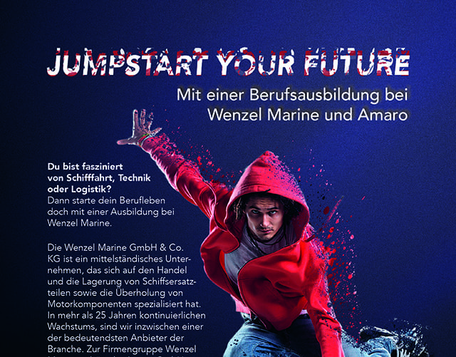 Jumpstart your Future Anzeige für Wenzel Marine